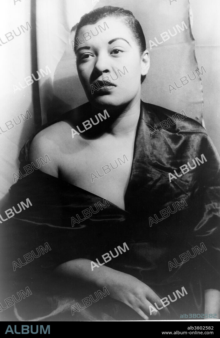 Billie Holiday (born Eleanora Fagan April 7, 1915 - July 17, 1959( was an African-America jazz singer, songwriter, and actress. Nicknamed "Lady Day" by her friend and musical partner Lester Young, she had a seminal influence on jazz and pop singing. Her vocal style, strongly inspired by jazz instrumentalists, pioneered a new way of manipulating phrasing and tempo. Her delivery made her performances recognizable throughout her career. Her improvisation compensated for lack of musical education. Her voice lacked range and was thin, and years of drug use altered its texture and gave it a fragile, raspy sound. Holiday said that she always wanted her voice to sound like an instrument and some of her influences were Louis Armstrong and singer Bessie Smith. By the 1950s, her drug abuse, drinking, and relationships with abusive men caused her health to deteriorate. By early 1959 she had cirrhosis of the liver. She was taken to Metropolitan Hospital in New York with liver and heart disease. She was arrested for drug possession as she lay dying, and her hospital room was raided. She died from pulmonary edema and heart failure caused by cirrhosis of the liver on July 17, 1959, at the age of 44. She died with $0.70 in the bank and $750 (a tabloid fee) on her person. Photographed by Carl Van Vechten March 23, 1949.