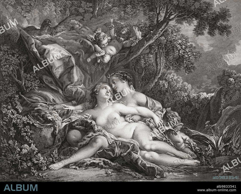 Hortense Mancini, Duchesse de Mazarin, 1646 1699. Italian mistress of Charles II, King of England. After a work by Bernard Picart.