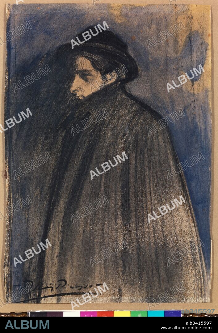 Pablo Picasso / 'Portrait of Carles Casagemas', 1900, Charcoal and watercolor on paper, 40.5 x 28 cm.