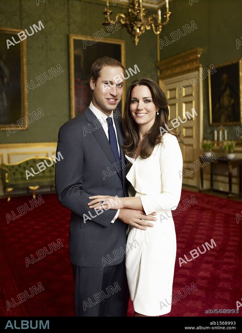 CATHERINE MIDDLETON and WILLIAM PRINCE OF WALES. April 29th, 2011- The wait is over.. The Royal Wedding of the Year is here. FILE PHOTO: Nov. 25, 2010 - London, England, United Kingdom - One of two official portraits that PRINCE WILLIAM and Miss KATE MIDDLETON have chosen to release to mark their engagement. The happy couple in the Cornwall Room in St James's Palace. 29/04/2011
