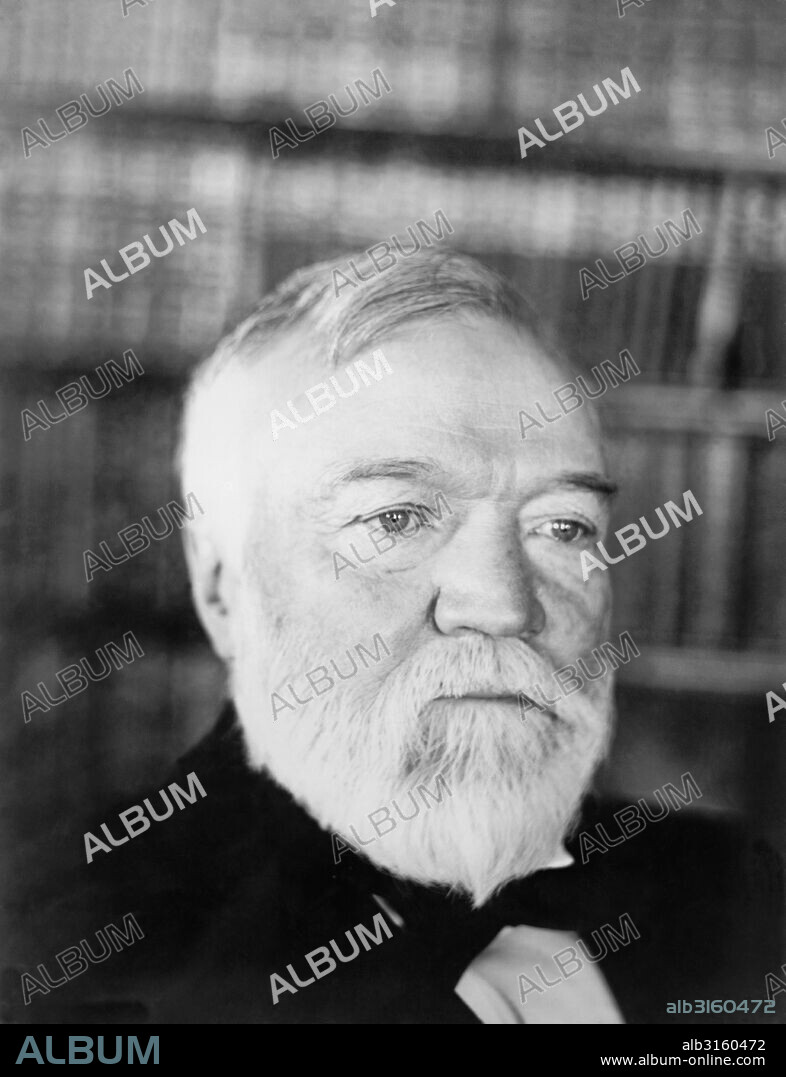 United States: c. 1905 A portrait of industrialist and philanthropist Andrew Carnegie.