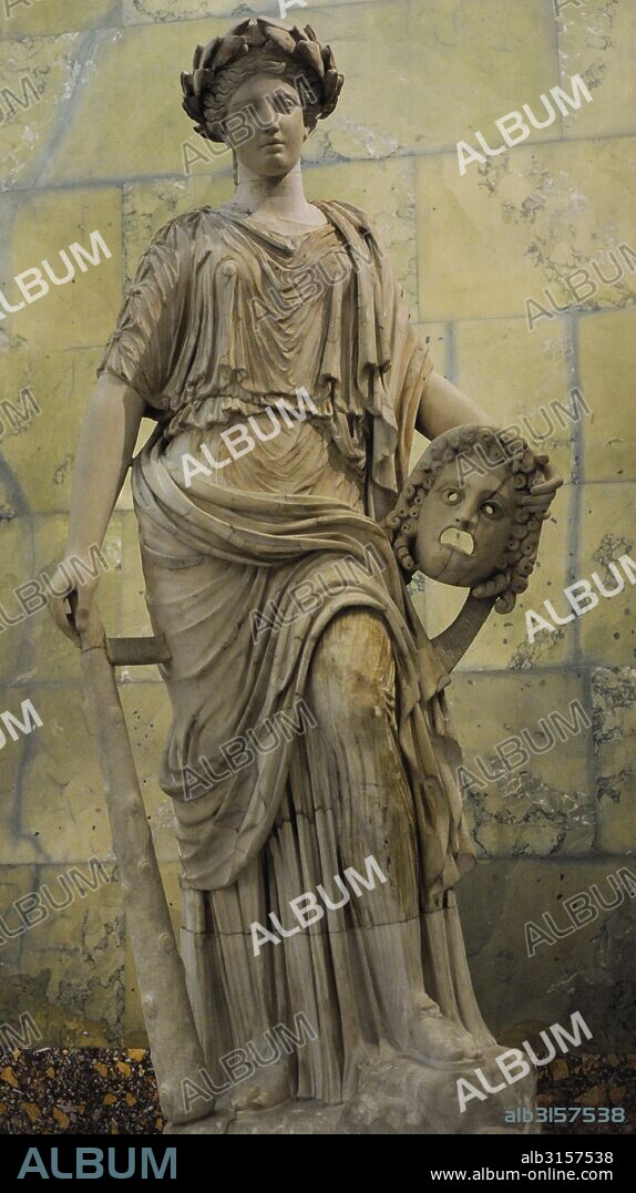 Statue of Melpomene. Muse of Tragedy. Roman, after Greek model of 2nd century BC. The State Hermitage Museum. Saint Petersburg. Russia.