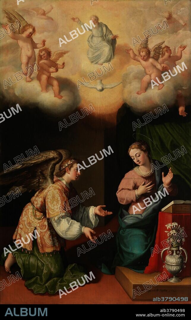 Juan Pantoja de la Cruz / 'La Anunciación'. 1603. Óleo sobre lienzo, 227 x 142 cm.
