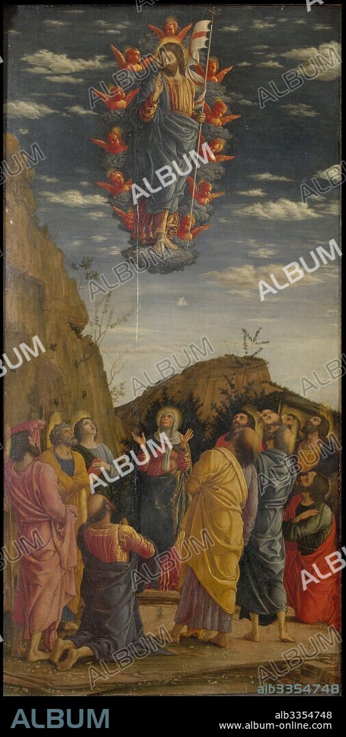 ANDREA MANTEGNA. The Ascension (Trittico degli uffizi (Uffizi Triptych), left panel).
