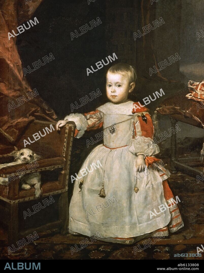 DIEGO VELAZQUEZ (1599-1660). Spanish school. Infant Philip Prospero. El Infante Felipe Prospero. 1659. Oil on canvas (1285 x 995). Vienna, Kunsthistorisches museum.