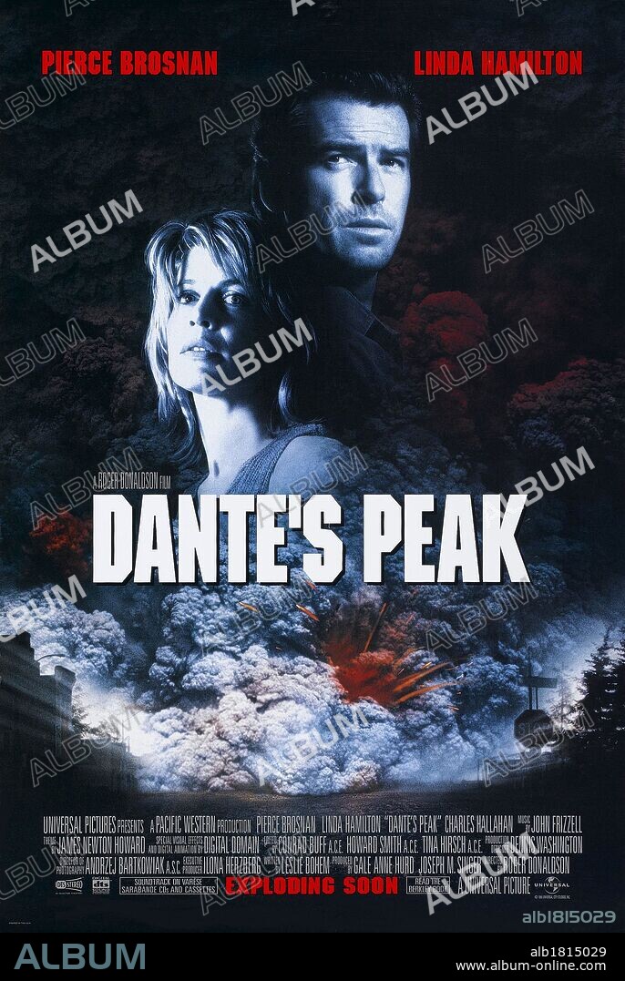 Poster of DANTE'S PEAK, 1997, directed by ROGER DONALDSON. Copyright PARAMOUNT/UNIVERSAL/MGM.
