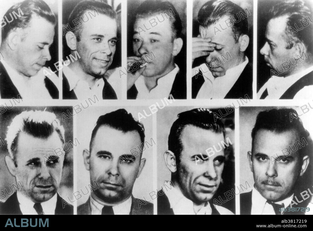 John Herbert Dillinger (June 22, 1903 - July 22, 1934) was an American gangster in the Depression-era United States accused of robbing 24 banks and four police stations. In the heyday of the Depression-era outlaw Dillinger was the most notorious of all. He courted publicity, styling himself as a Robin Hood figure, and the media of his time ran accounts of his bravado and colorful personality. In response, the Director of the Bureau of Investigation, J. Edgar Hoover, developed a more sophisticated Federal Bureau of Investigation as a weapon against organized crime. After evading police in four states for almost a year, Dillinger was wounded and returned to his father's home to recover. On July 22, 1934 the police and Division of Investigation closed in on the Biograph Theater. Federal agents, led by Melvin Purvis and Samuel P. Cowley, moved to arrest Dillinger as he exited the theater. He pulled a weapon and attempted to flee but was shot four times and killed. He was 31 years old.