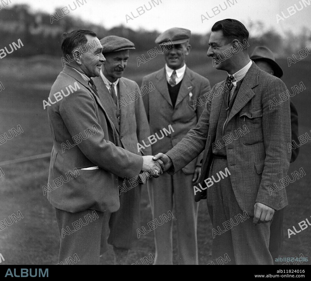 At Selsdon Park Golf Club ; WL Ritchie ( left ) of Aberdeen and former professional at Addington Golf Club , now newly appointed professional at Selsdon Park , with WF Barnard , the assistant professional . 3rd December 1934.