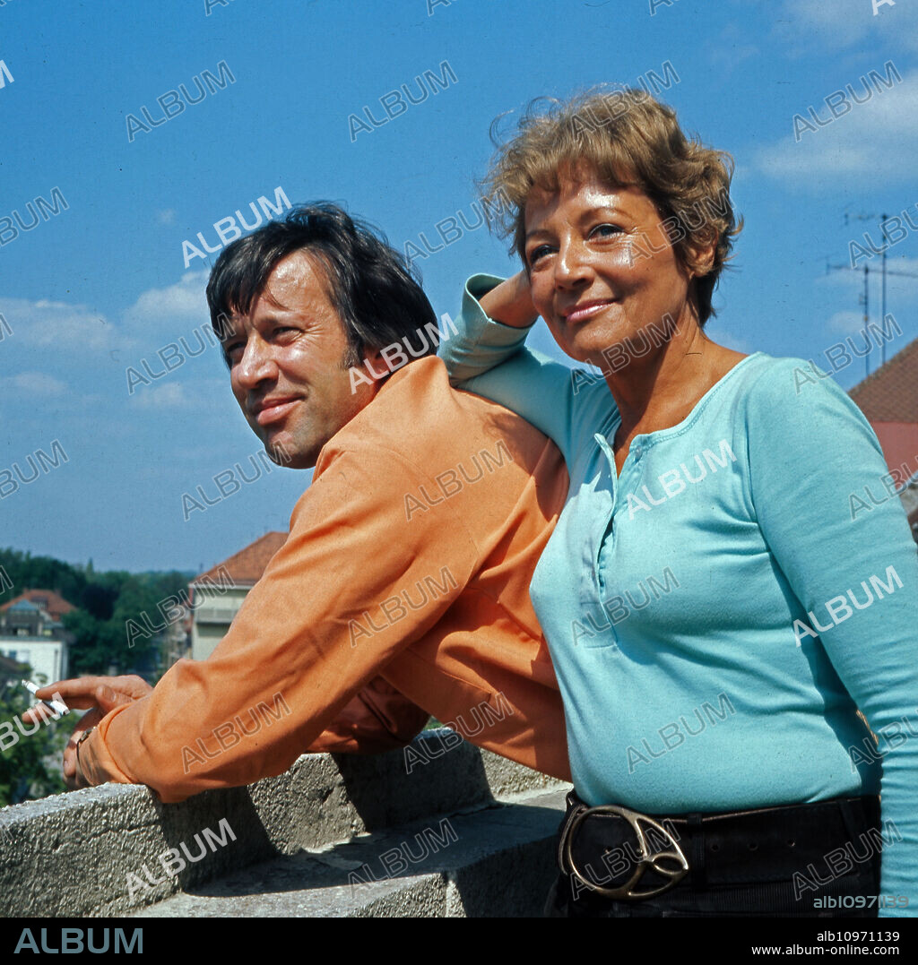 German actor couple Heinz Baumann and Gardy Brombacher, Germany 1970s.
