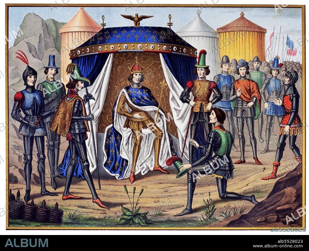 Charlemagne (2 April 742 – 28 January 814 CE), also known as Charles the Great (Latin: Carolus or Karolus Magnus, French: Charles Le Grand or Charlemagne, German: Karl der Grosse, Italian: Carlo Magno or Carlomagno) or Charles I, was King of the Franks who united most of Western Europe during the Middle Ages and laid the foundations for modern France and Germany. He took the Frankish throne from 768 and became King of Italy from 774. From 800 he became the first Holy Roman Emperor - the first recognized Roman emperor in Western Europe since the collapse of the Western Roman Empire three centuries earlier. The expanded Frankish state he founded is called the Carolingian Empire. Maugris or Maugis was one of the heroes of the <i>chansons de geste</i> and romances of chivalry and the 'Matter of France' that tell of the legendary court of King Charlemagne. Maugis was cousin to Renaud de Montauban and his brothers, son of Beuves of Aygremont and brother to Vivien de Monbranc. He was brought up by Oriande the fairy, and became a great enchanter. He won the magical horse Bayard and the sword Froberge which he later gave to Renaud.