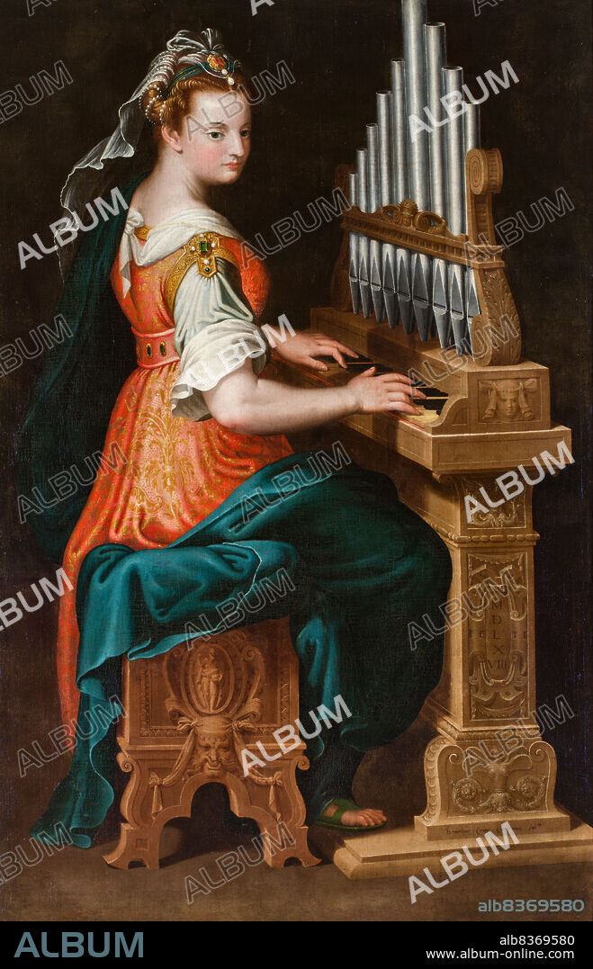 BERNARDINO CAMPI. Saint Cecilia.