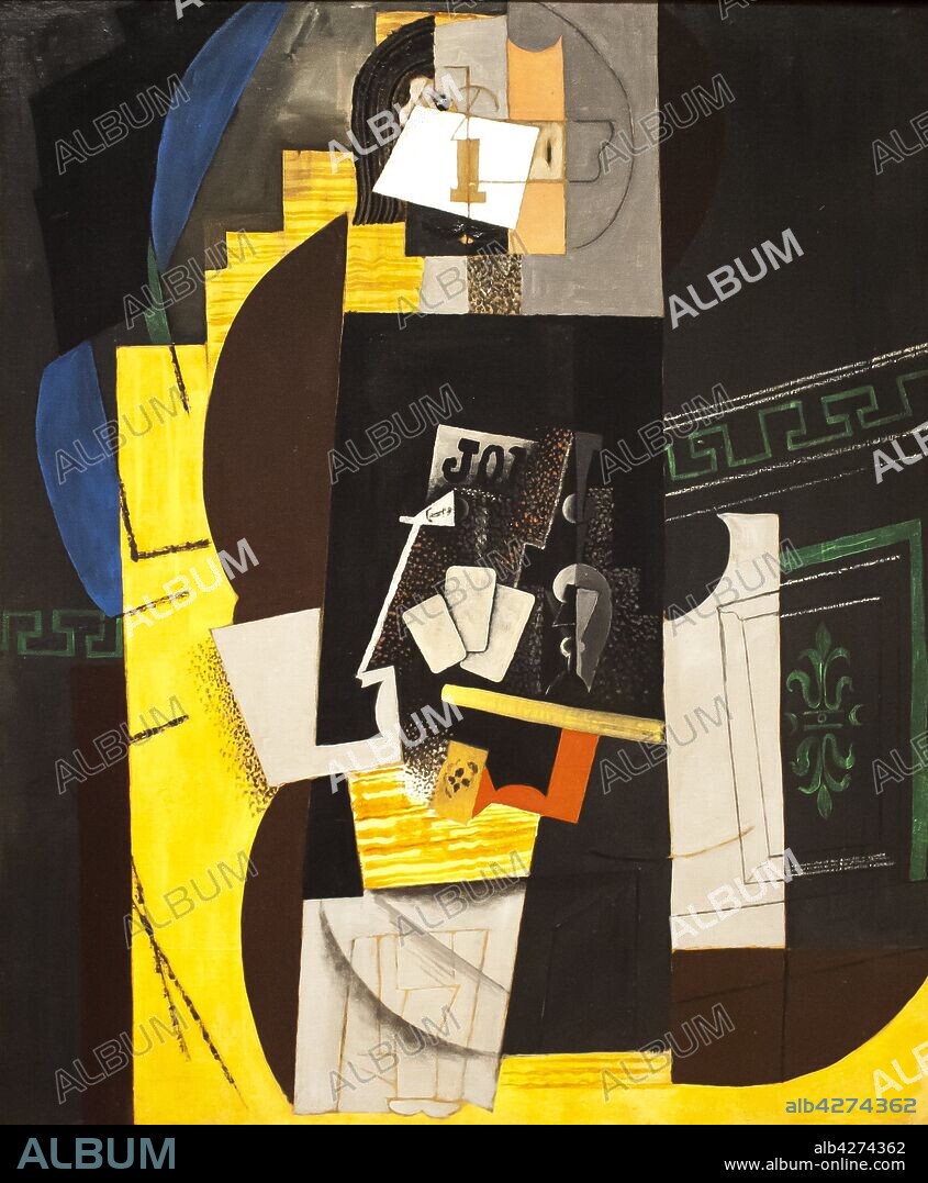 Pablo Picasso / 'Jugador de cartas', 1913-1914, Óleo sobre lienzo, 108 x 89,5 cm.