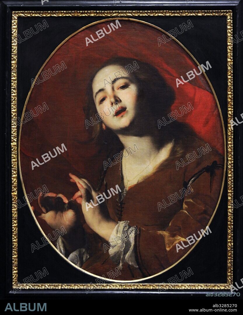 Bernardo Cavallino (1616-1656). Italian painter. Baroque. Singer "Cantatrice", 1645-50. National Museum of Capodimonte. Naples. Italy.