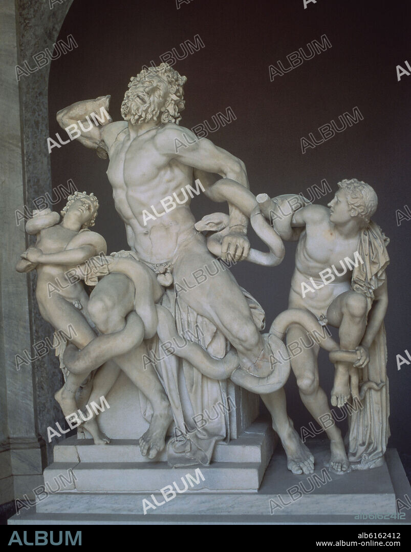 ATANODORO CANANITA (74 AC-7) ATENODORO DE TARSO. LAOCOONTE Y SUS HIJOS - S I AC - ESCULTURA HELENISTICA.