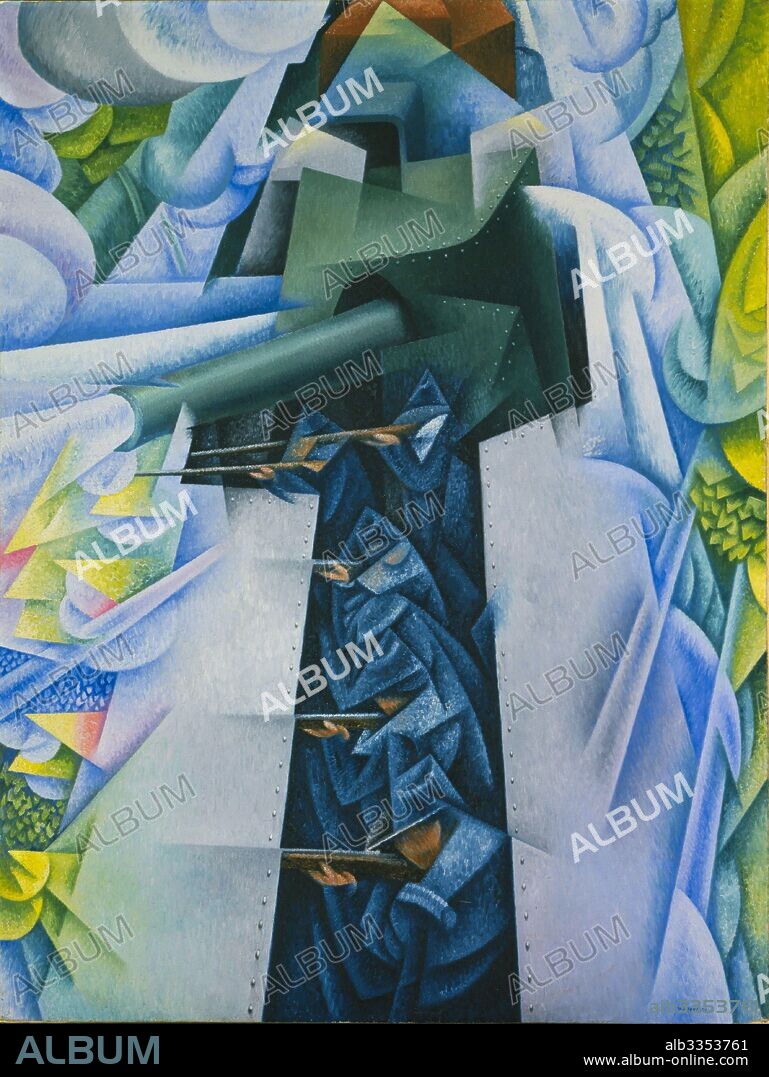 GINO SEVERINI. Armoured Train in Action.