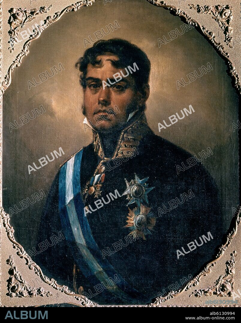 ANONYMOUS. PABLO MORILLO (1775-1837) - CONDE DE CARTAGENA, MARQUES DE LA PUERTA, TENIENTE GENERAL DE REAL EJERCITO Y SARGENTO DE INFANTERIA DE MARINA.