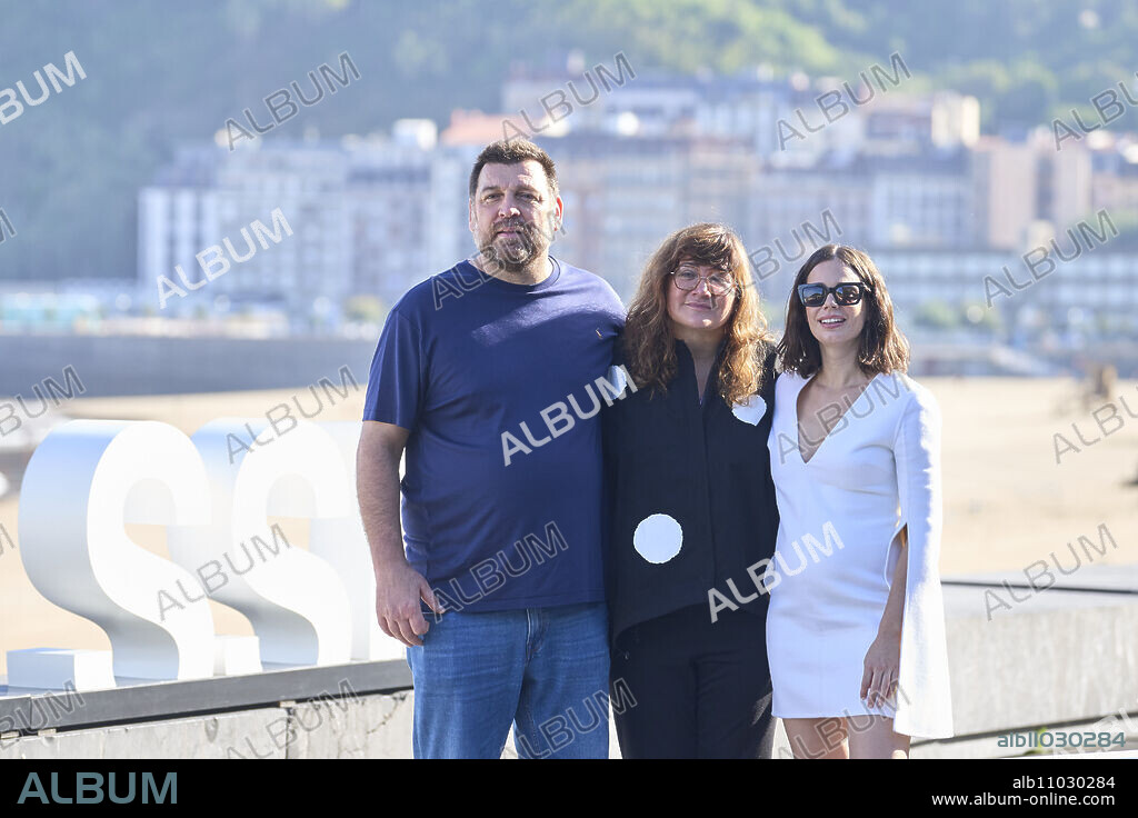 Laia Costa, Isabel Coixet, Hovik Keuchkerian attended 'Un Amor (One Love)' Photocall during 71st San Sebastian International Film Festival at Kursaal Palace on September 26, 2023 in Donostia / San Sebastian, Spain.