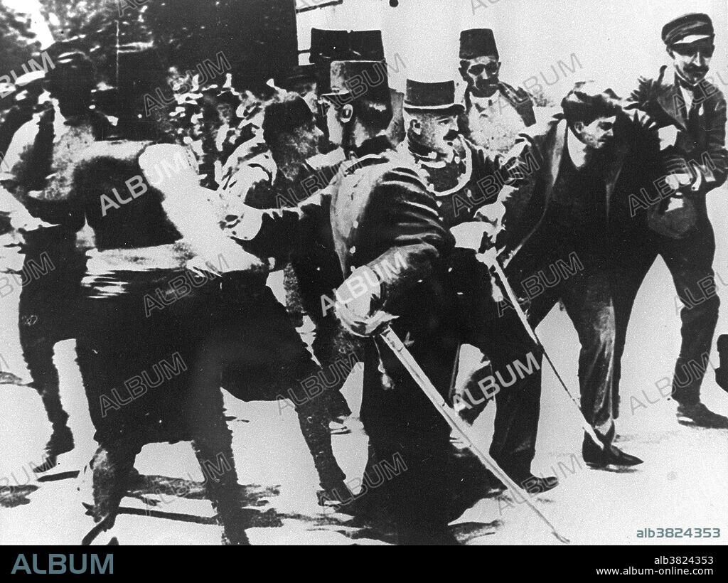 Gavrilo Princip (July 25, 1894 - April 28, 1918) was a Bosnian Serb who assassinated Archduke Franz Ferdinand of Austria and his wife, Sophie, Duchess of Hohenberg, on June 28, 1914. Princip and his accomplices were arrested and implicated by a number of members of the Serbian military, which was used as pretext for Austria-Hungary's invasion of Serbia, which then led to WWI. Princip was a Yugoslav nationalist associated with the movement Mlada Bosna (Young Bosnia). He was too young to receive the death penalty, so he received the maximum sentence of twenty years in prison. He was held in harsh conditions which were worsened by the war. He contracted tuberculosis. He died in 1918 at the age of 23. At the time of his death, weakened by malnutrition and disease, he weighed under 90 pounds. His body had become racked by skeletal tuberculosis that ate away his bones so badly that his right arm had to be amputated.