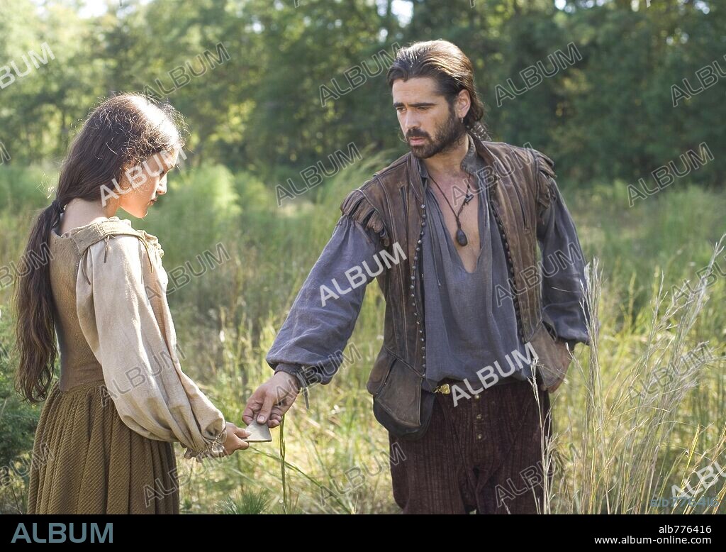 COLIN FARRELL y Q'ORIANKA KILCHER en EL NUEVO MUNDO, 2005 (THE NEW WORLD), dirigida por TERRENCE MALICK. Copyright NEW LINE CINEMA.