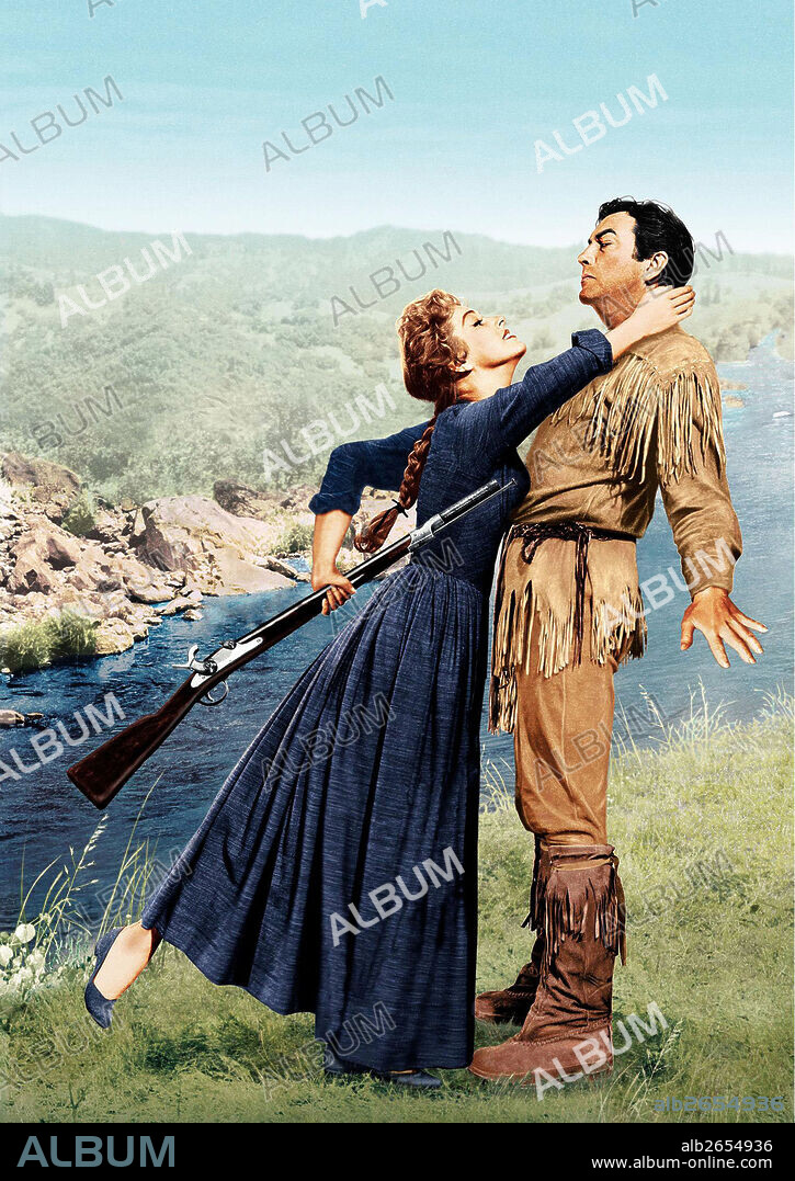 Eleanor Jane Parker und ROBERT TAYLOR. ELEANOR PARKER und ROBERT TAYLOR in MANY RIVERS TO CROSS, 1955. Copyright M.G.M.