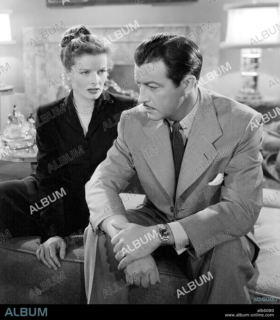 KATHARINE HEPBURN and ROBERT TAYLOR in UNDERCURRENT, 1946, directed by VINCENTE MINNELLI. Copyright M.G.M.