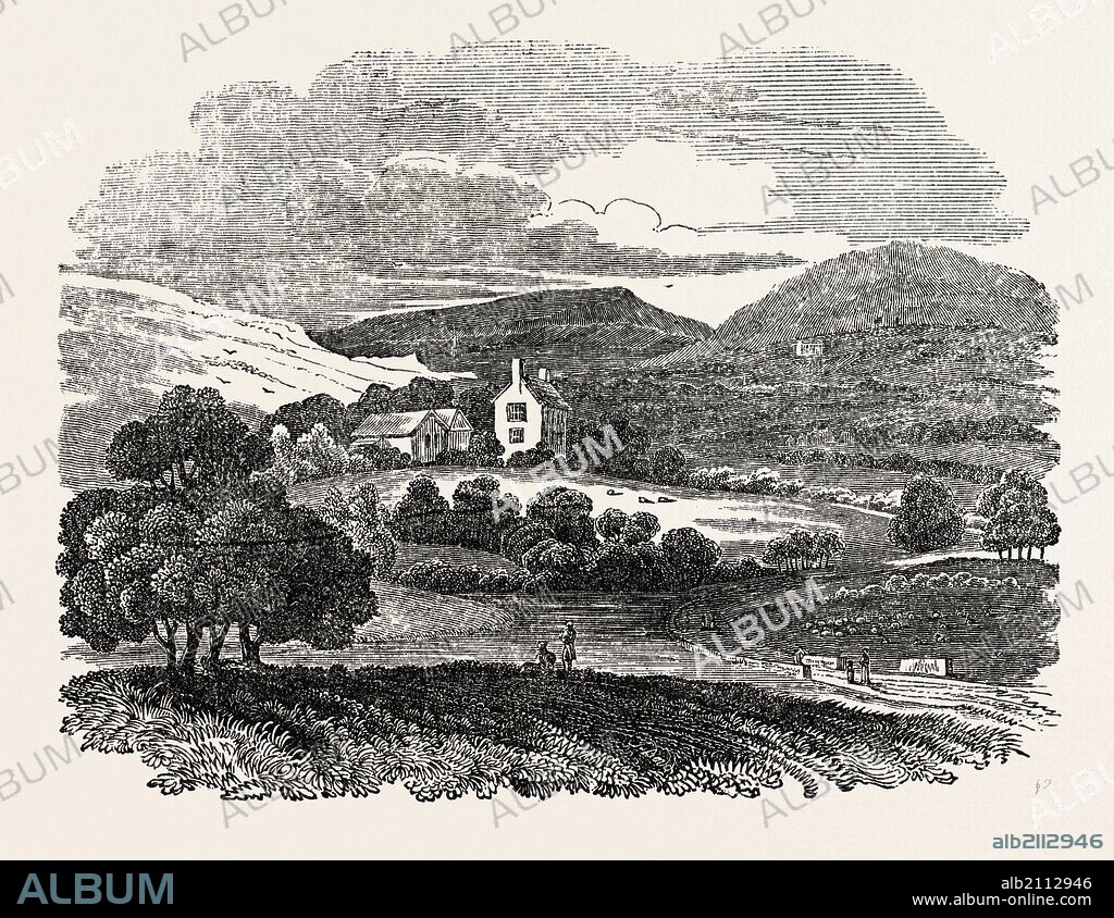 THE RESIDENCE OF MRS. HEMANS, AT RHYLLON, NORTH WALES, UK, britain, british, europe, united kingdom, great britain, european.
