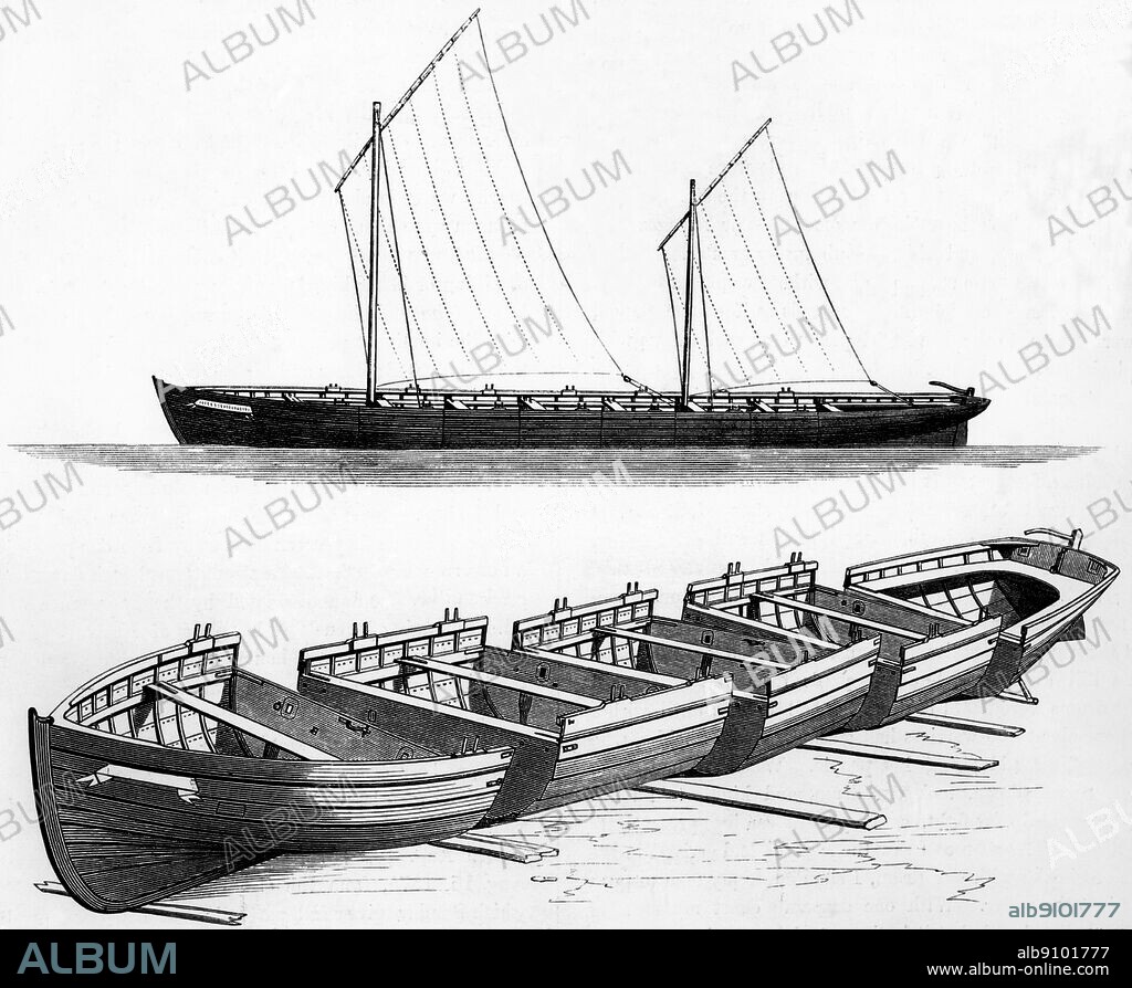 Mr. H. M. Stanley's boat. Stanley's sketch of sectional boat Lady Alice. Sir Henry Morton Stanley, also known as Bula Matari (Breaker of Rocks) in the Congo, born John Rowlands (January 28, 1841 - May 10, 1904), was a 19th-century Welsh-born journalist and explorer famous for his exploration of Africa and his search for David Livingstone of whom he stated, "Dr.Livingstone I presume" upon finding him. ©2006 TopFoto.