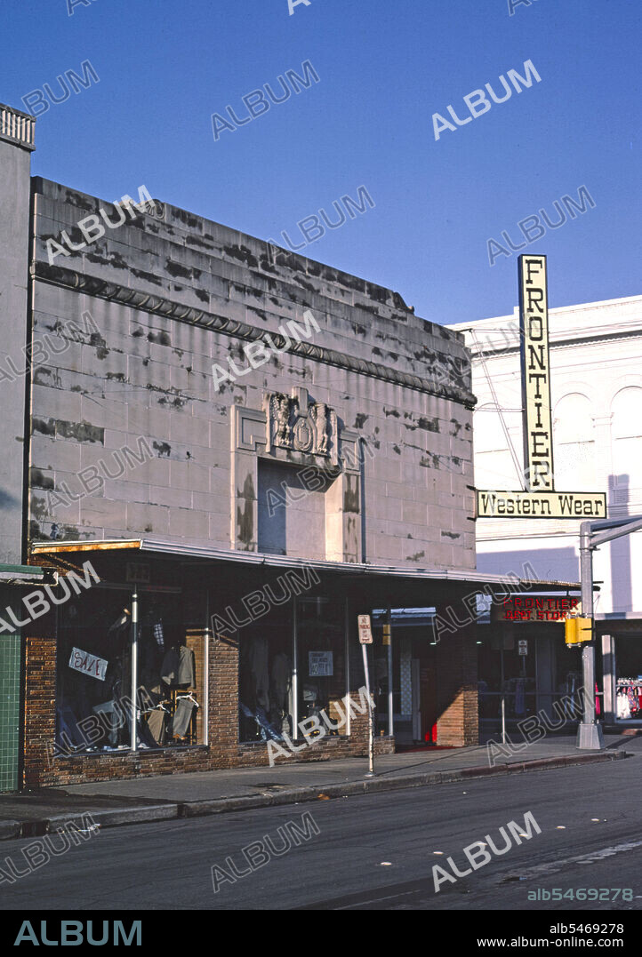 1980s America -  Frontier Western Wear, Laredo, Texas 1982.