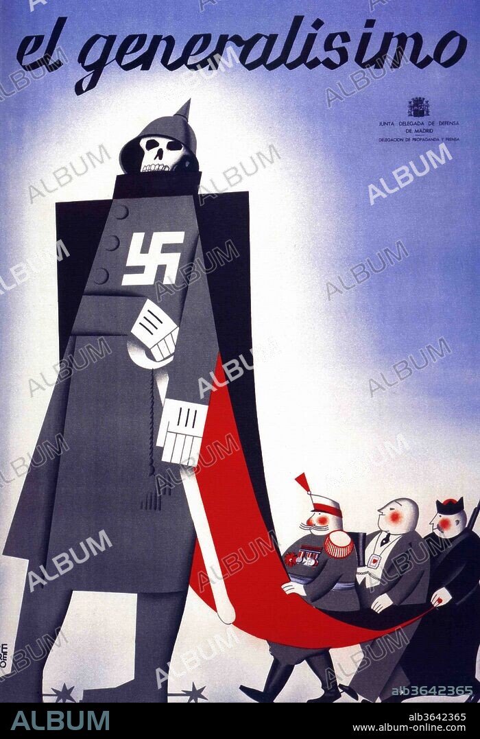 El Generalisimo Franco, circa 1936; Commissioned by Junta Delegada De Defensa De Madrid.  , Pedrero, 1936.