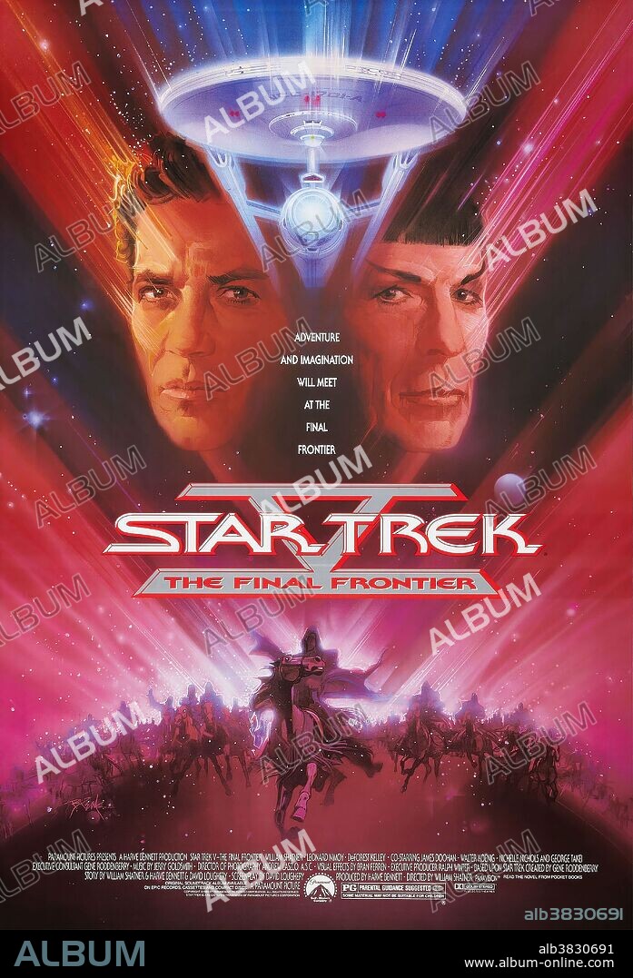 Poster de STAR TREK V: LA ÚLTIMA FRONTERA, 1989 (STAR TREK V: THE FINAL FRONTIER), dirigida por WILLIAM SHATNER. Copyright PARAMOUNT PICTURES.