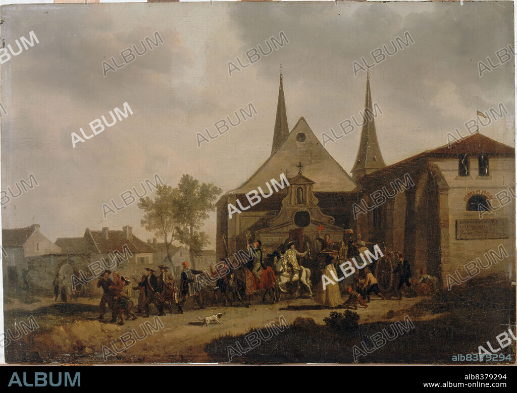 JACQUES FRANCOIS JOSEPH SWEBACH-DESFONTAINES. Pillage d'une église pendant la Révolution, c1793.
