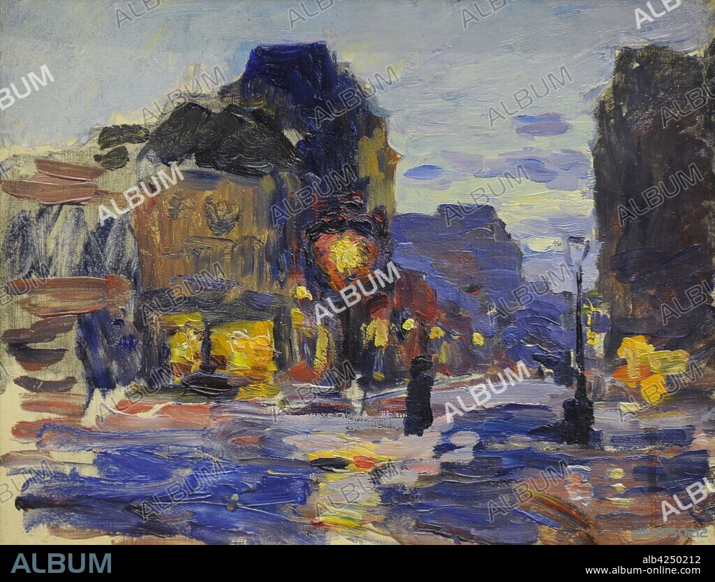 Ludwik de Laveaux (1868-1894). Pintor polaco. Una calle en París, 1892-1893. Galería de Arte Polaco del siglo XIX (Lonja de los Paños, Sukiennice). Museo Nacional de Cracovia. Polonia.