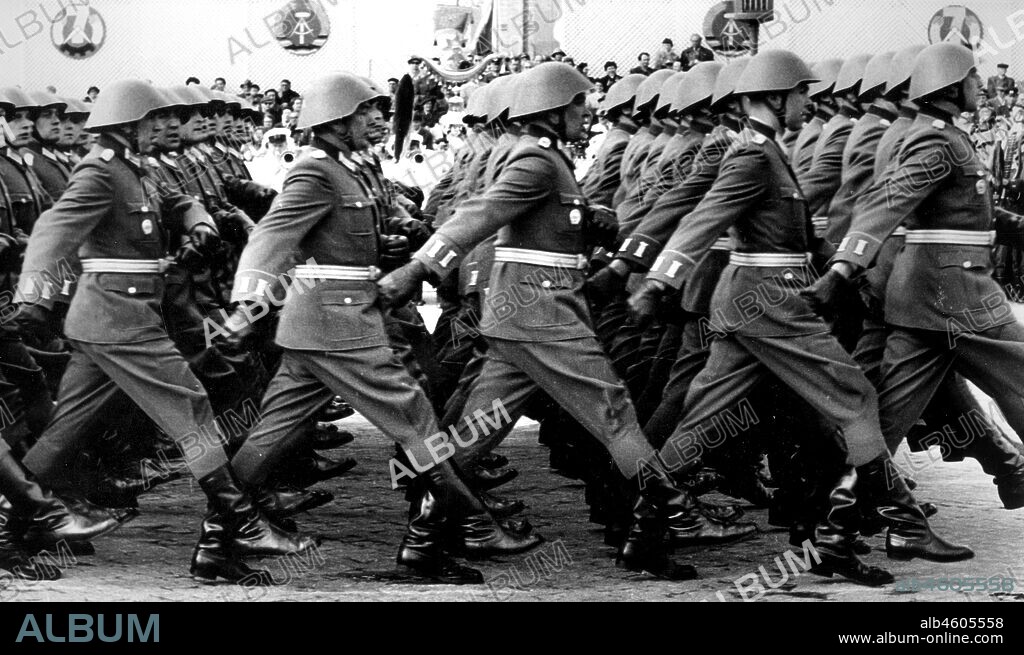 Parade Of The People's Police Departments. Volkspolizei. Marx- Engels Platz. East Berlin. Germany.