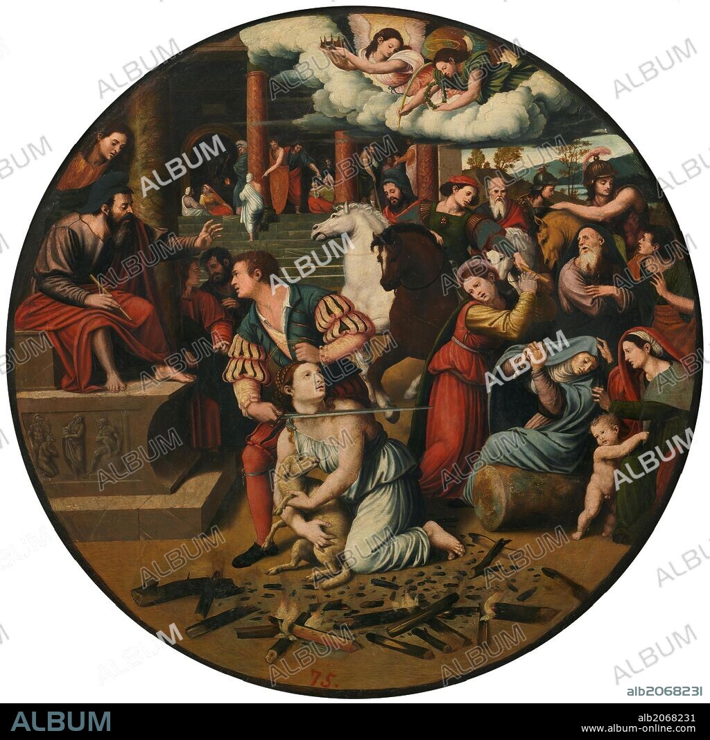 VICENTE JUAN MASIP. Juan Vicente Masip / 'The Martyrdom of Saint Inez', 1540-1545, Spanish School, Oil on panel, P00843.