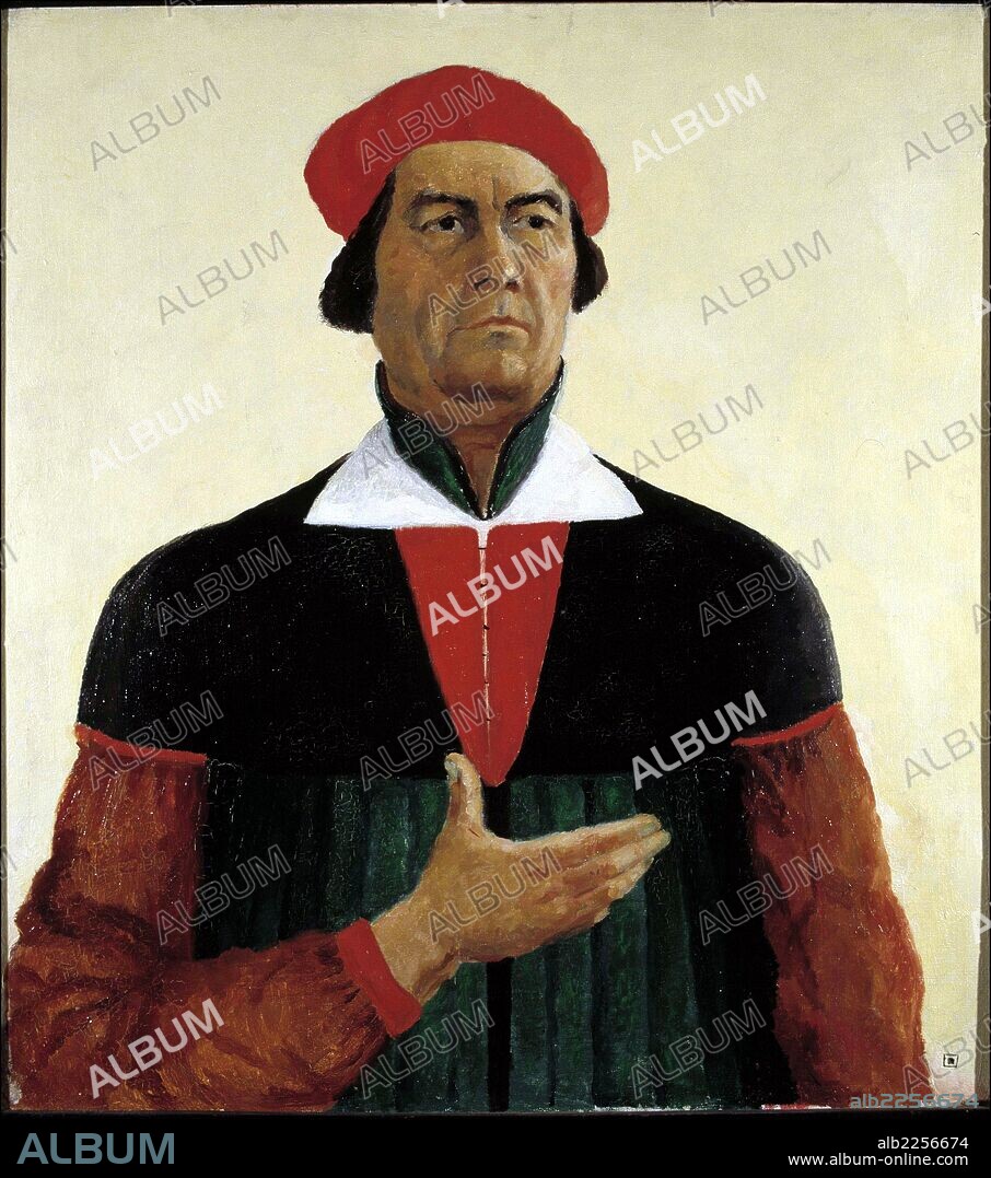 MALEVICH KAZIMIR. MALEVICH , KASIMIR. PINTOR RUSO. 1878 - 1935. " AUTORRETRATO " , OLEO SOBRE LIENZO , AÑO 1933. MUSEO ESTATAL RUSO. SAN PETERSBURGO.
