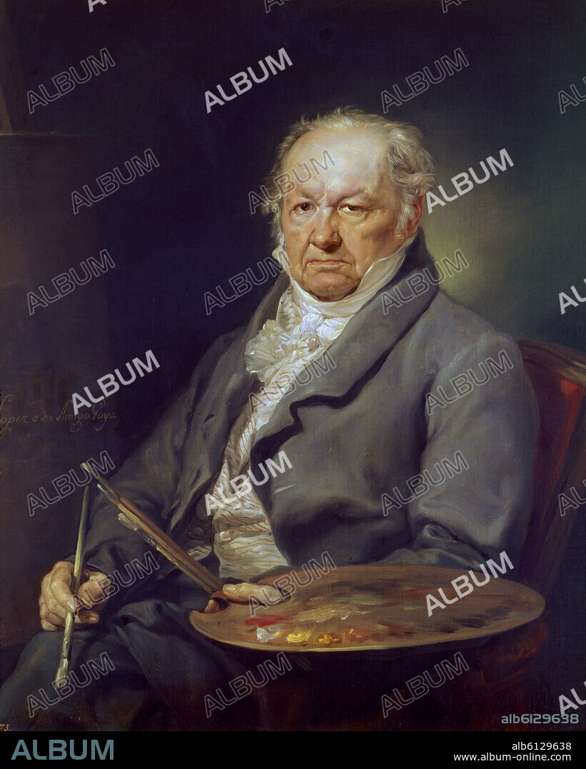 VICENTE LOPEZ PORTAÑA. RETRATO DE GOYA A LOS 80 AÑOS - 1826 - NP 864 - NEOCLASICISMO/ROMANTICISMO ESPAÑOL.