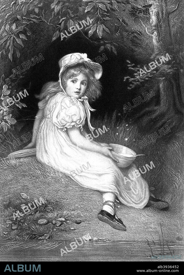 Little Miss Muffet, 19th century. Little Miss Muffet sat on a tuffet, Eating her curds and whey. Along came a spider and sat down beside her, And frightened Miss Muffet away! The nursery rhyme first appeared in print in 1805 in Songs for the Nursery.
