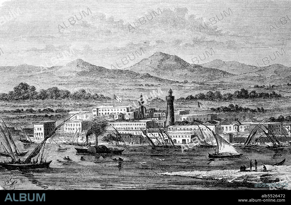 Sawakin, Suakin, port city in the Sudanese state of al-Bahr al-ahmar, Sudan, and was the most important port on the African Red Sea coast from the 15th to the 19th century, here in 1880.