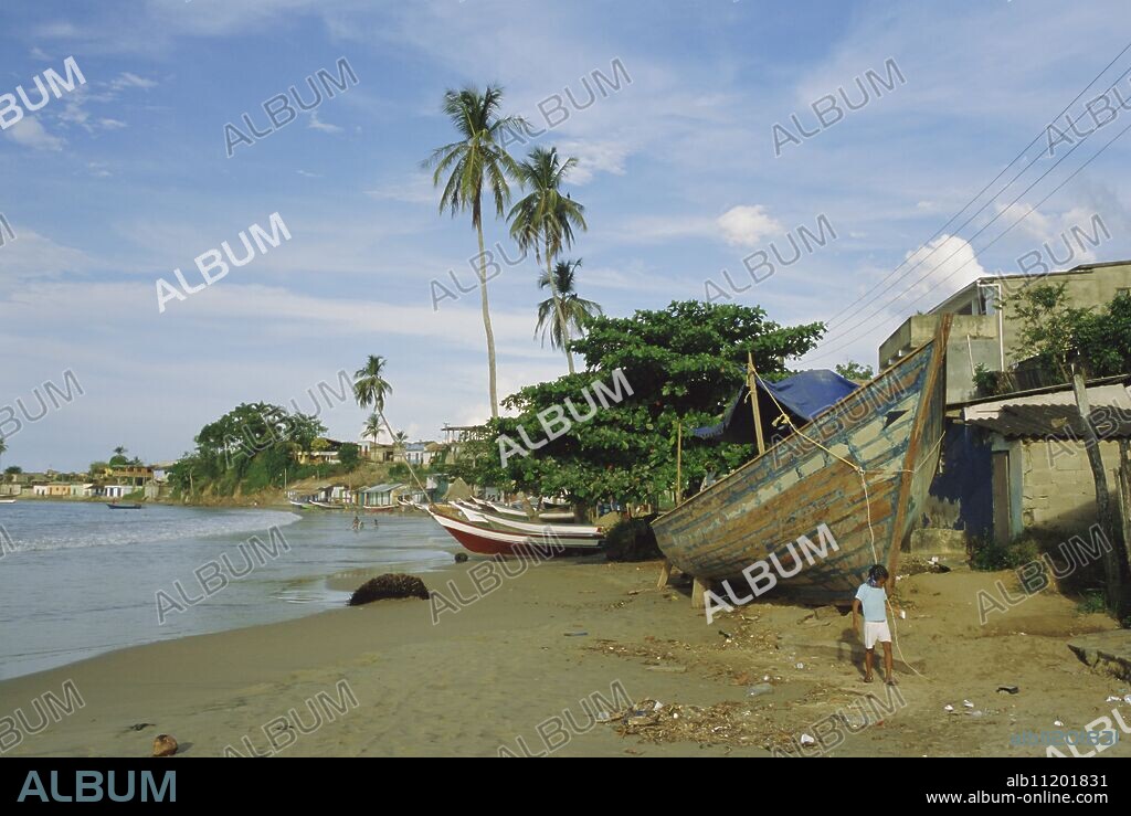 Main beach, San Juan de las Galdonas, Paria Peninsula, Venezuela, South America.