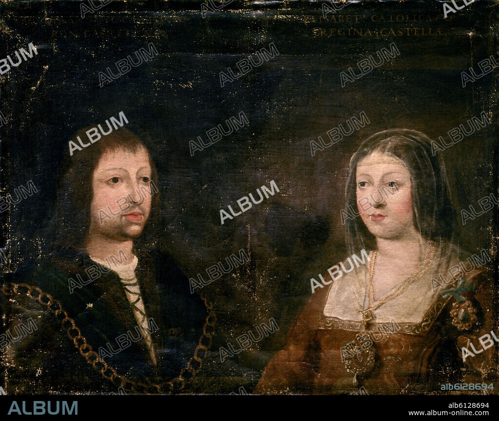 ANÓNIMO. RETRATO DE LOS REYES CATOLICOS - PINTURA ESPAÑOLA - SIGLO XV.