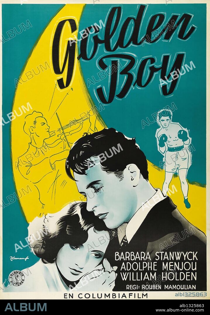 Poster de SUEÑO DORADO, 1939 (GOLDEN BOY), dirigida por ROUBEN MAMOULIAN. Copyright COLUMBIA PICTURES.