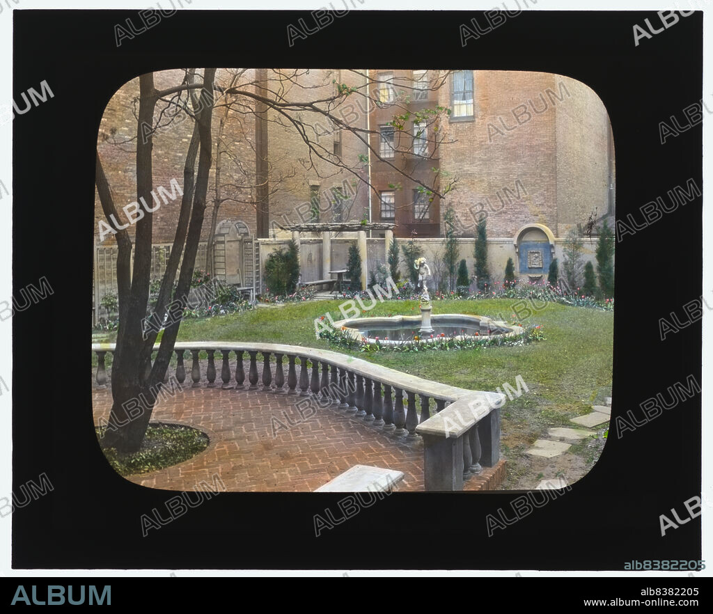 FRANCES BENJAMIN JOHNSTON. Laura Stafford Stewart house, 205 West 13th Street, New York, New York, 1922. Landscape: Laura Stafford Stewart. Other: Laura Stafford Stewart was the wife of John Wood Stewart, deceased June, 1922. Photographs of this garden were entered in the 1922 City Gardens Club of New York photograph exhibition at the New York Camera Club.