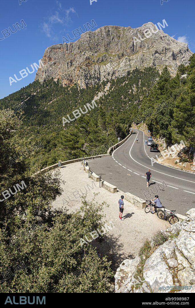 mirador de Monnaber, carretera del Puig Major, Fornalutx, Mallorca, Balearic Islands, Spain.