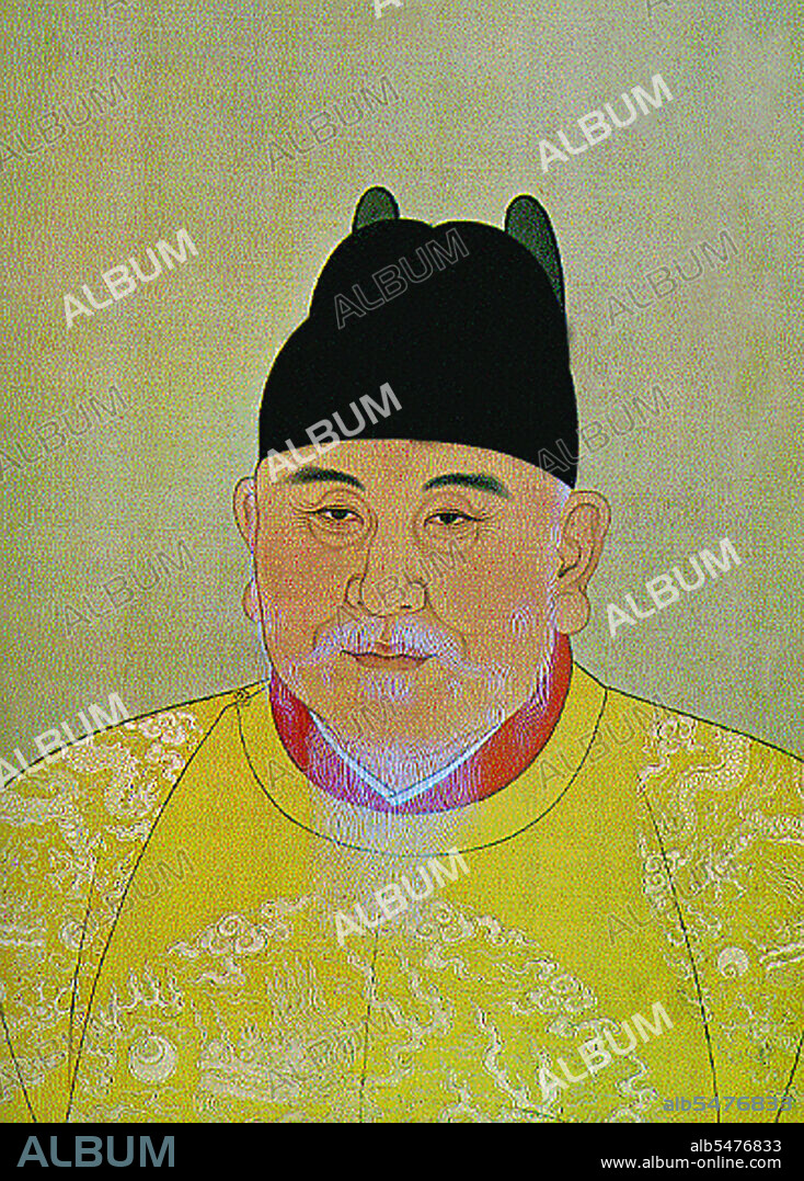 Emperor Hongwu, 1st ruler of the Ming Dynasty (r. 1368-1398). Personal Name: Zhu Yuanzhang, Zhu Yuánzhang. Posthumous Name: Gaodi, Gaodì. Temple Name: Taizu, Tàizu. Reign Name: Ming Hongwu, Ming Hóngwu. The Hongwu Emperor was the founder and first emperor (1368–98) of the Ming Dynasty of China. His era name, Hongwu, means 'vastly martial'. In the middle of the 14th century, with famine, plagues and peasant revolts sweeping across China, Zhu became a leader of an army that conquered China, ending the Yuan Dynasty and forcing the Mongols to retreat to the Mongolian steppes. With his seizure of the Yuan capital (present-day Beijing), he claimed the Mandate of Heaven and established the Ming Dynasty in 1368.