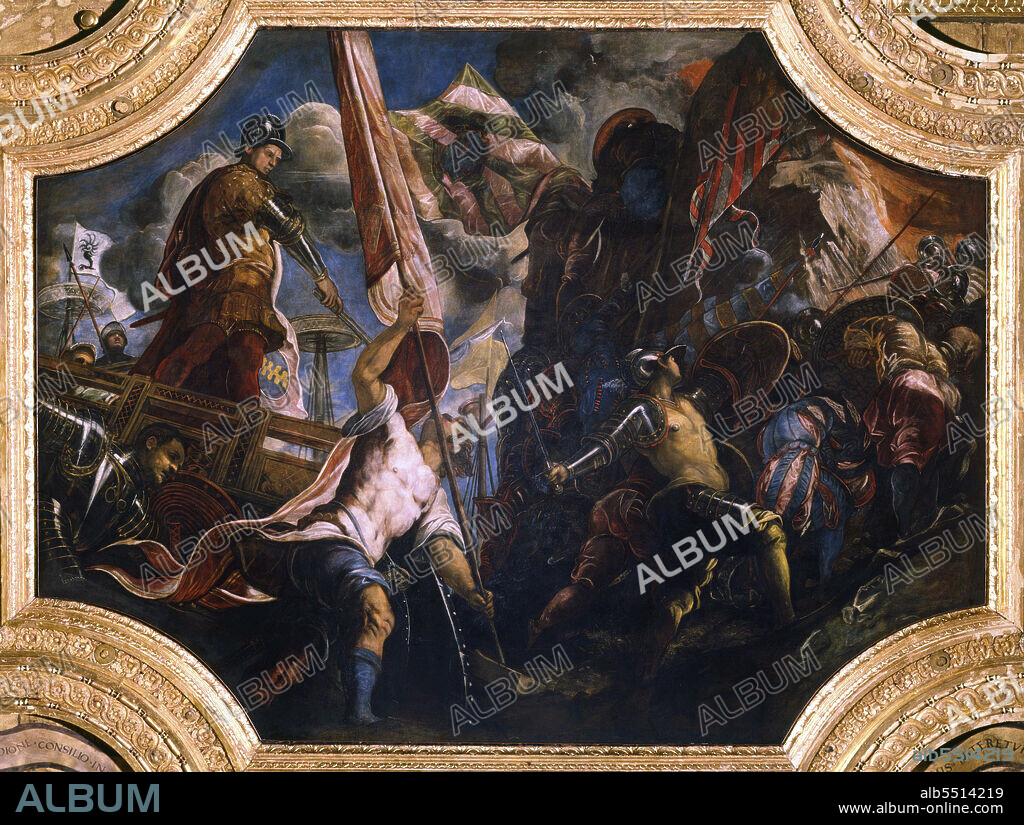 TINTORETTO. Venetians conquer Gallipoli (War of Ferrara or Salt War against the Duke of Ferrara 1478?1484).