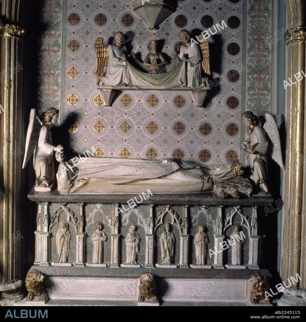 Sepulcro de la Reina Elisenda de Moncada, siglo XIV. Monasterio de Pedralbes, Barcelona.