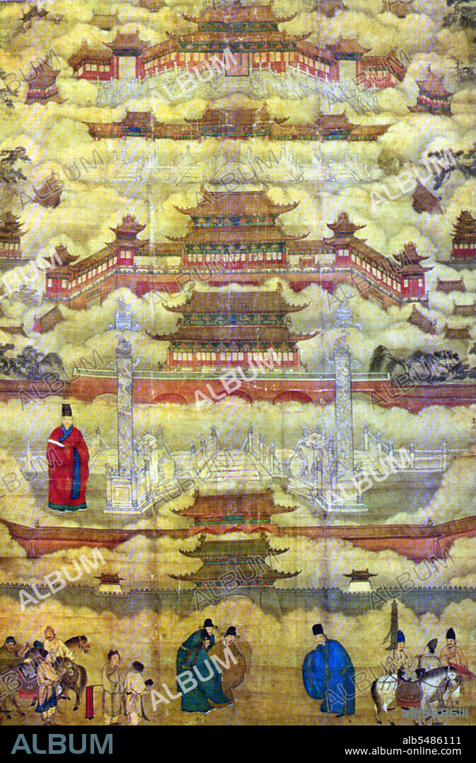 The Beijing Palace-City Scroll, now held in the National Museum of China, Beijing. Painted in the mid-Ming Dynasty (c. 15th century), depicting figures including the chief architects of the Forbidden City. The Forbidden City was the Chinese imperial palace from the Ming Dynasty to the end of the Qing Dynasty. It is located in the middle of Beijing, China, and now houses the Palace Museum. For almost five hundred years, it served as the home of emperors and their households, as well as the ceremonial and political center of Chinese government. Built in 1406 to 1420, the complex consists of 980 buildings with 8,707 bays of rooms and covers 720,000 m2 (7,800,000 sq ft). The palace complex exemplifies traditional Chinese palatial architecture, and has influenced cultural and architectural developments in East Asia and elsewhere. The Forbidden City was declared a World Heritage Site in 1987, and is listed by UNESCO as the largest collection of preserved ancient wooden structures in the world.