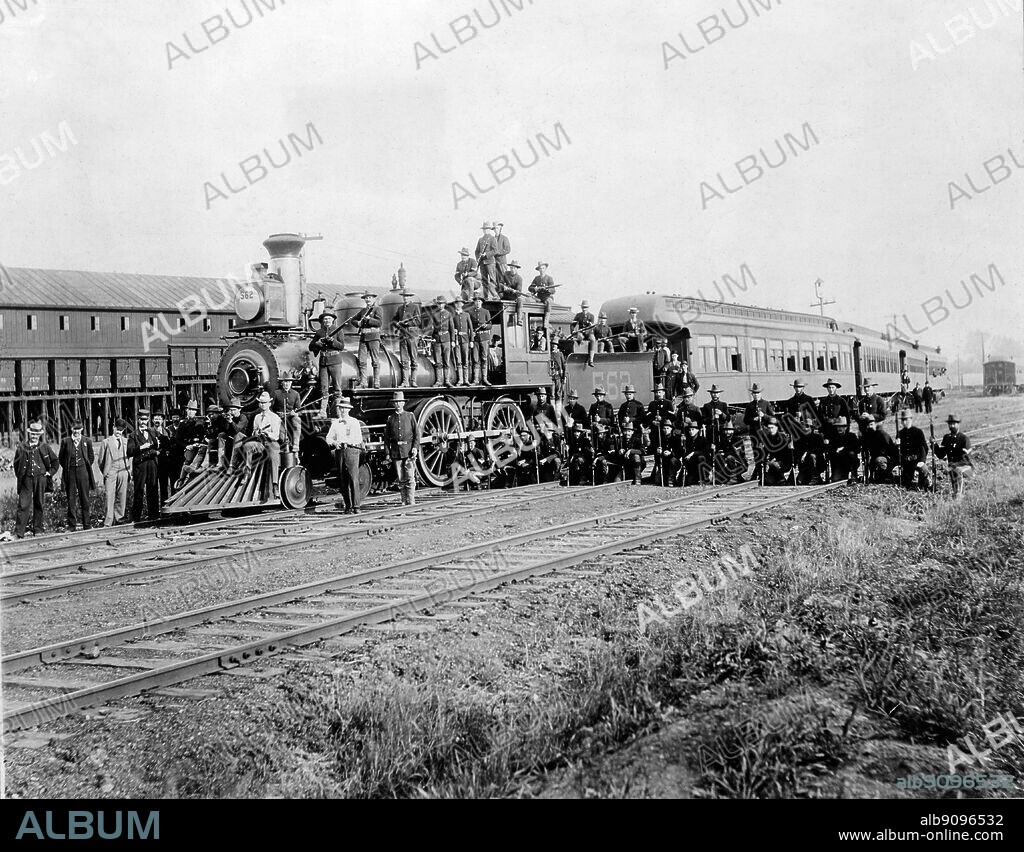 Federal Troops at the Pullman Strike at Chicago 1876.