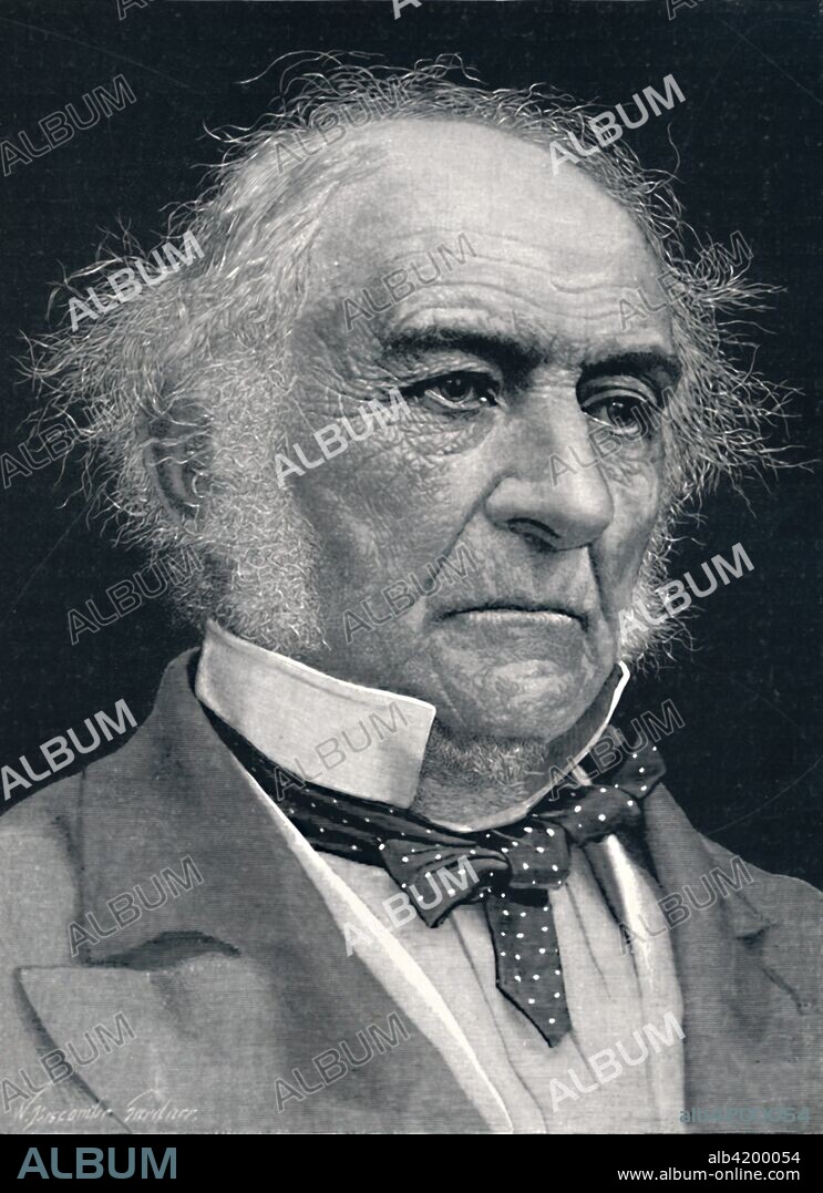 'The Right Hon. W. E. Gladstone', c1880s, (1896). Portrait of William Ewart Gladstone (1809-1898), British Liberal Party statesman and Prime Minister. From The Magazine of Art. [Cassell & Company, London, Paris & Melbourne, 1896].