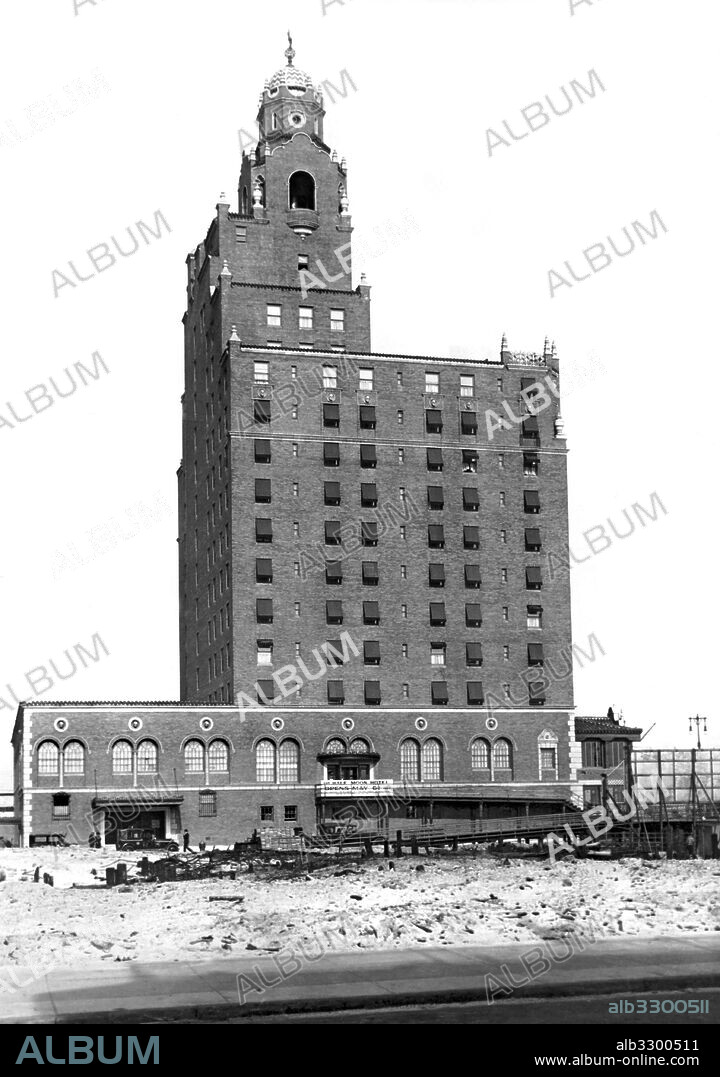 New York, New York:  May 6, 1927.  Governor Alfred Smith formally opened the new Half Moon Hotel on the boardwalk at Coney Island in Brooklyn.